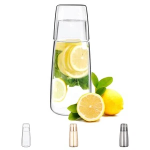 Bedside Carafe and Glass Set Water Carafe with Glass Cup for Nightstand Bedro... - Picture 1 of 12