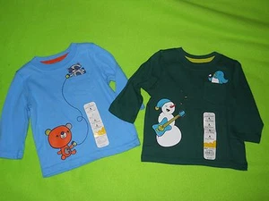 NUEVO CON ETIQUETAS ~ Camiseta de bolsillo verde o azul para niños ~ Talla 6M ~ Precio de venta sugerido por el fabricante $12.00. - Imagen 1 de 3