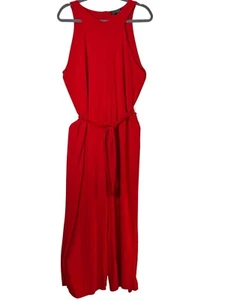 Mono Lauren Ralph Lauren Rojo Talla XL Pierna Ancha Cinturón Formal Elastizado - Imagen 1 de 9