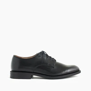 J. Crew Men's Kenton Bluchers Black Leather Dress Shoes (orig $198) Sz 9 NIB - Picture 1 of 1