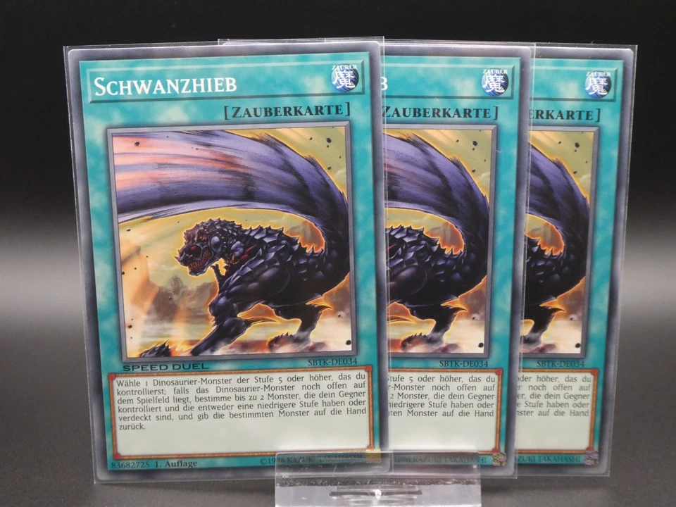 Yugioh Playset 3x Schwanzhieb SBTK DE034/ Common/ Excellent/ Deutsch - Bild 1 von 1