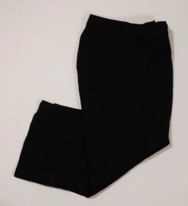 A.L.C. Women's Black Flat Front Side Slit Cropped Wide Leg Pant Sz 6 ($450) - Imagen 1 de 6