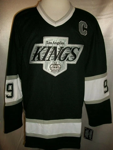 Wayne Gretzky Los Angeles Kings Black "1992-1996 Throwback" CCM NHL Jersey Cover