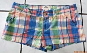 Vintage Y2K Hollister Sz 1 Plaid Bootie Short Micro Mini Low Rise Multicolor H30 - Picture 1 of 5