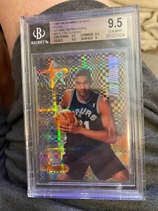 Bowman's Best Atomic Refractor #BP8 1997-98 Tim Duncan BGS 9,5 - Imagen 1 de 2
