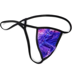 K699 P Mens String Pouch Thong Small Triangle Back Printed Swim Tricot