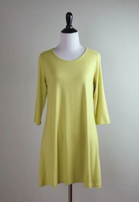 COMFY USA NWT $109 3/4 Sleeve Super Soft Full Tunic Top in Chartreuse Size XS - Image 1 of 4