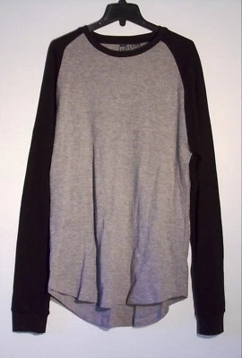 NWT MENS 1XL EVOLUTION XL BLACK GRAY LONG SLEEVE PULLOVER THERMAL SHIRT #1552 - Image 1 of 4