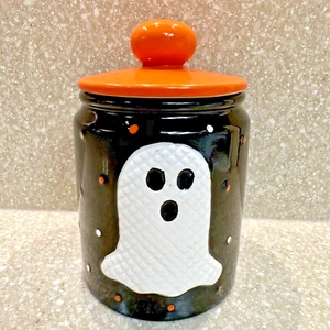 Lang Halloween Geist Kanister Kekse Süßigkeiten Ferienhaus Küche Akzent 6"x3,75" - Bild 1 von 5