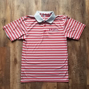 W@W!  Los Angeles Anaheim Angels MLB Size Small Red Gray Stripes TFKA Shirt  - Picture 1 of 5