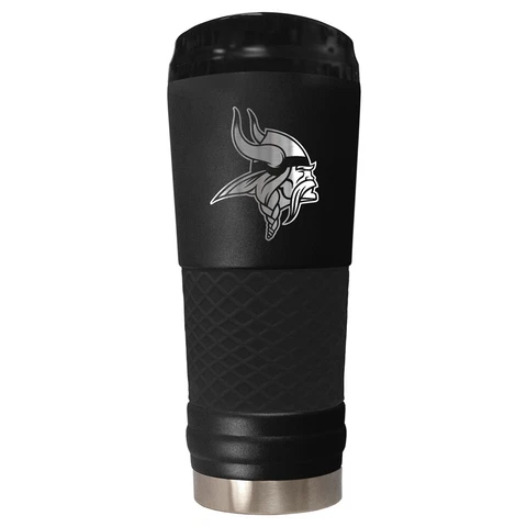 Minnesota Vikings 24oz Stealth Stainless Steel Tumbler Travel Mug Insulated Cover