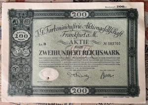 (D1) I.G. Farbenindustrie Aktiengesellschaft * 200 Reichsmark * 1925 * 023 - Bild 1 von 1
