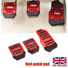 3x Universal Non Slip Manual Gas Brake Foot Pedal Pad Cover Car Accessories Red