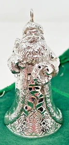 Galmer Sterling Silver 925 Standing Santa Claus Christmas Bell Ornament - Picture 1 of 5