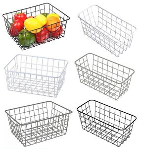 Metal Wire Studio Storage Basket Handy Basket Cupboard Organizer Home Kitchen