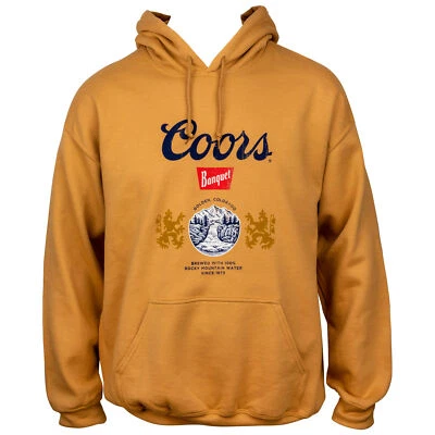 Sudadera con capucha amarilla Coors Golden Banquet Beer Logo Foto 1 de 2