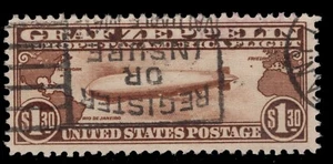 MOMEN: US STAMPS #C14 GRAF ZEPPELIN USED VF LOT #85815** - Picture 1 of 3