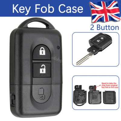 Flip Remote Key Fob Case 2 Button for Nissan Qashqai J10 X-Trail T31 2006 - 2013
