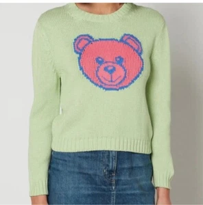 Moschino Couture Cotton Knit Teddy Bear Crew Sweater NWT Size 44 - Picture 1 of 3