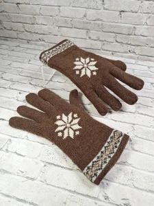 Vintage LL Bean Fair isle 100%  Lambs wool, Fleece Lined Gloves Size M - Picture 1 of 14