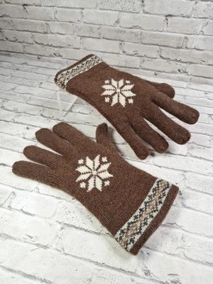 Guantes forrados de vellón vintage LL Bean Fair isle 100 % lana de cordero talla M Foto 1 de 4