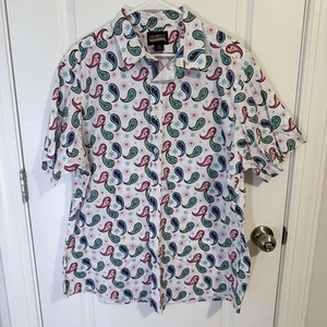 Herren Cremieux Premium Denim Button Front Stretch Hemd Gr. XXL PAISLEY Print - Bild 1 von 4