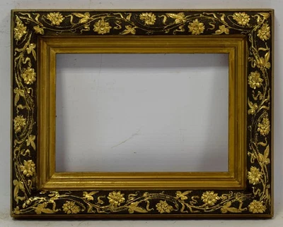 Vers 1900 Ancien cadre, état d’origine, doré à la feuille, 30,5 x 21,5 cm - Photo 1/4