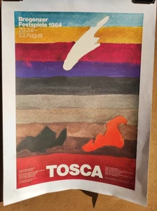 Original altes Plakat TOSKA Puccini Bregenzer Festspiele 1984 /RS75 - Bild 1 von 4
