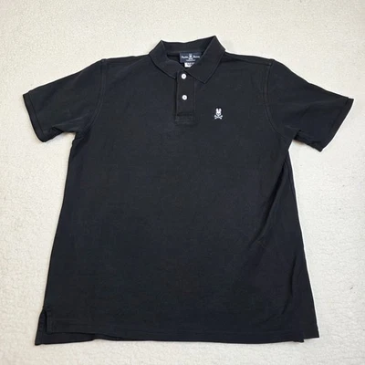 Camisa Polo Psycho Bunny Para Hombre Talla 6 L Negra Manga Corta 100% Algodón Pima Foto 1 de 4