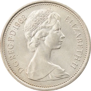 Münze, Großbritannien, Elizabeth II, 5 New Pence, 1968, VZ, Copper-nickel - Bild 1 von 2