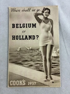 Where Shall We Go.. Belgium or Holland? Cooks 1937 Travel Guide Foldout Brochure - Bild 1 von 12