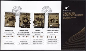 NEW ZEALAND 2021 Tokyo 2020 Paralympic Games, Set of 4 on FDC - Picture 1 of 1