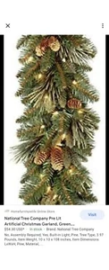 6Ft. Bethlehem Lights Garland. 40 LED Lights. Battery Operated/ Timer. - Picture 1 of 6