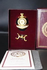 Joan Rivers Uhr Imperial Treasures Blau Emaille Faberge Eieruhr - Bild 1 von 6