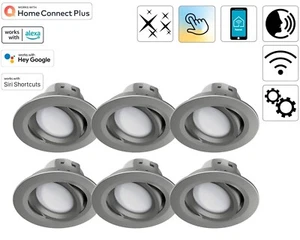 6x Hama WiFi LED Deckenspot 5W / 32W WLAN Einbau-Strahler Handy Sprach-Steuerung - Bild 1 von 9