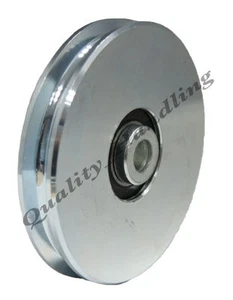 Roue pour barrière, réa, 120mm, roue en acier à rainure ronde à corde, pour câbl - Photo 1/10