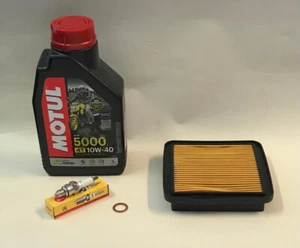 Honda CBF125 09-16 Service Kit Motul Oil Air Filter Spark Plug Sump Washer - Picture 1 of 1