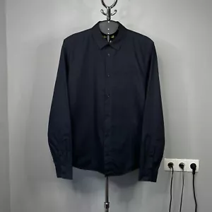 Camicia Versace Jeans uomo FW-2013/14 cotone nero con bottoni L/S taglia IT56 US20 - Foto 1 di 13