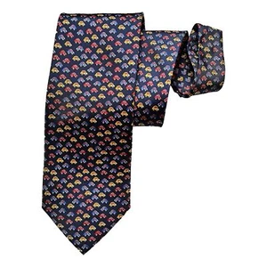 Small Beetle Cars repeating 100% Silk Classic Tie - Picture 1 of 2