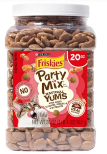Purina Friskies Natural Cat Treats Party Mix Natural Yums With Real Salmon,20 Oz - Picture 1 of 9