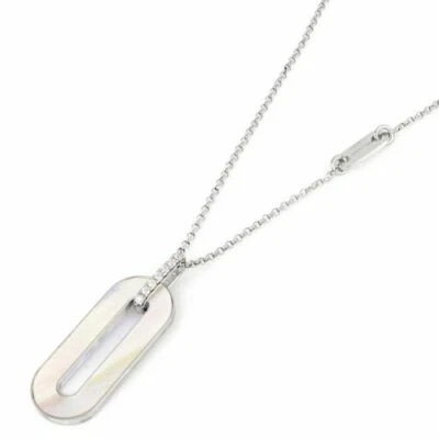 UNOAERRE Collana in argento con pendente madreperla e pietre zirconia cubica - Immagine 1 di 4