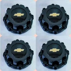 4 x pcs New 2000-08 Chevy 2500 Truck Van 16" 8 LUGS BLACK WHEEL Center Cap =1Set - Picture 1 of 2