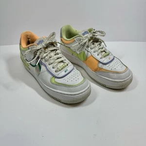 Nike Air Force 1 Ombra Donna, Bianco/Bianco-Crema Pesca, DX3718-100 Taglia 8 - Foto 1 di 13