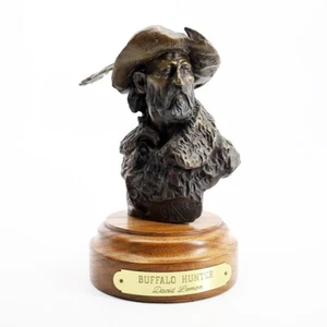 Bronze "Buffalo Hunter" Bust by David Lemon #23/100 - Picture 1 of 4