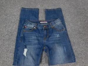 Tommy Hilfiger Girls jeans 10 blue distressed denim - Picture 1 of 10