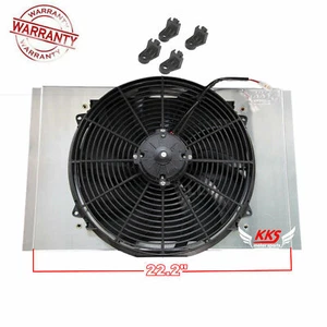 CUBIERTA DEL RADIADOR KKS & 16" VENTILADOR AJUSTE 1962-1967 1966 CHEVY II NOVA V8 15"H X 22.2"W - Imagen 1 de 9