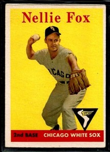 1958 TOPPS BASEBALL CHICAGO WHITE SOX NELLIE FOX CARD HOF #400* VG-EX