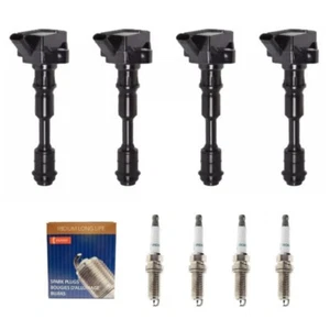 New Set of 4 Ignition Coil & Denso Spark Plug for Volvo S60 S90 V60 V90 XC60 - Picture 1 of 11