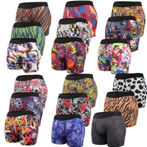 COOL Men’s Underwear Boxer Briefs 3-Pack Set Breathable Soft Printing Underwear - Picture 1 of 20