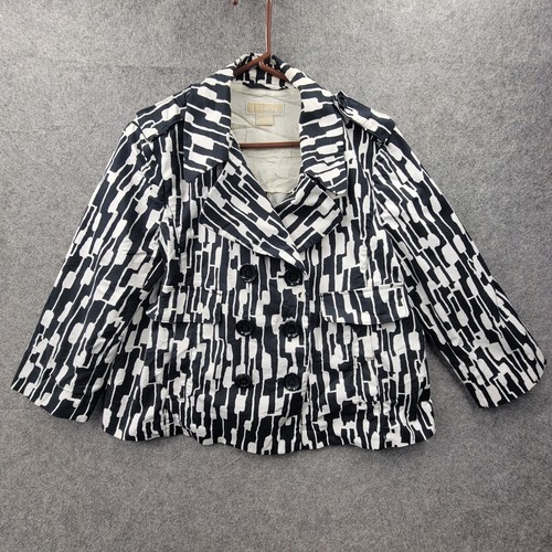 Giacca donna Michael Kors taglia XL manica lunga bianca e nera ha difetti